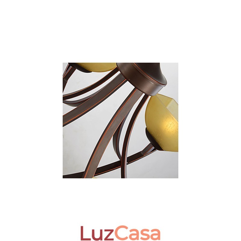 Lustre 4 Luzes Tradicional Clássico Vintage Metal