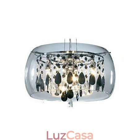 Moderno contemporâneo tambor cristal mini estilo galvanizado pingente luz Moderno contemporâneo tambor cristal mini estilo galvanizado pingente luz