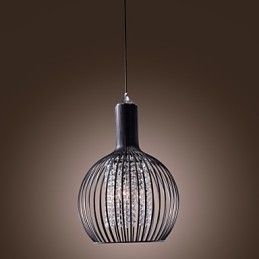 Luminária pendente moderna contemporânea de cristal estilo mini galvanizada