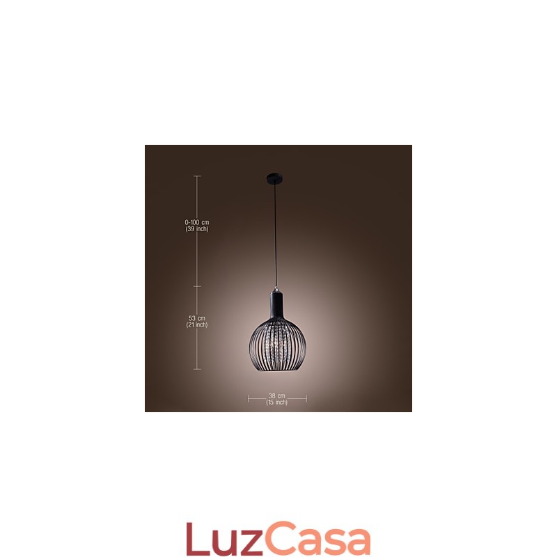 Luminária pendente moderna contemporânea de cristal estilo mini galvanizada