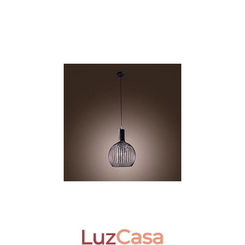 Luminária pendente moderna contemporânea de cristal estilo mini galvanizada