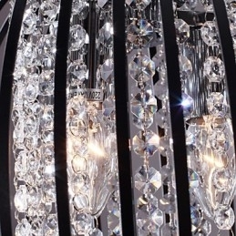 Luminária pendente moderna contemporânea de cristal estilo mini galvanizada
