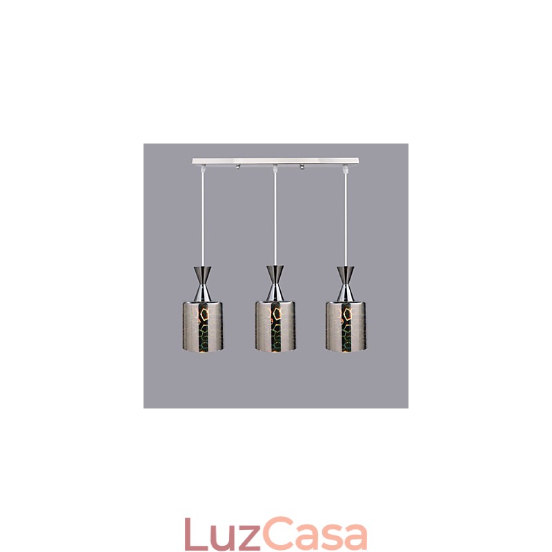 Dream Laser Gravação Cromado luminária 3 Reta