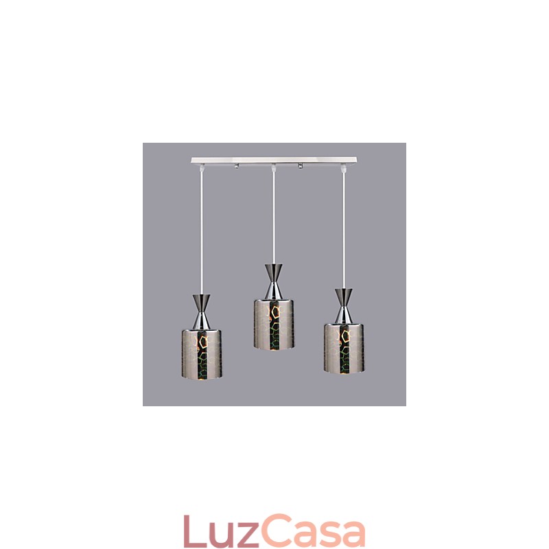 Dream Laser Gravação Cromado luminária 3 Reta