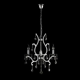 Lustre de Cristal com 3 Luzes em Metal