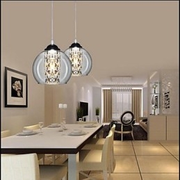 Luminária pendente de bola de vidro três