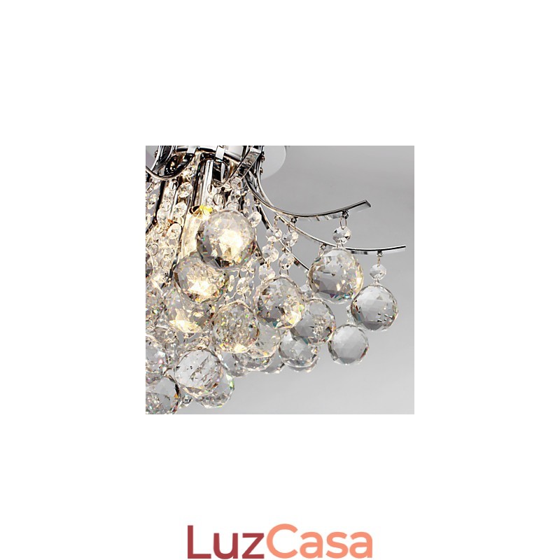Lustre Moderno Cristal 3 Luzes