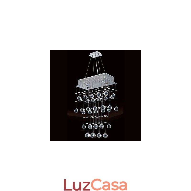 Lustre moderno contemporâneo de cristal estilo mini galvanizado montagem embutida
