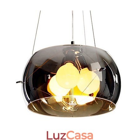 Pingente moderno e pitoresco de 3 luzes em estilo italiano com abajur transparente preto Pingente moderno e pitoresco de 3 luzes em estilo italiano com abajur transparente preto