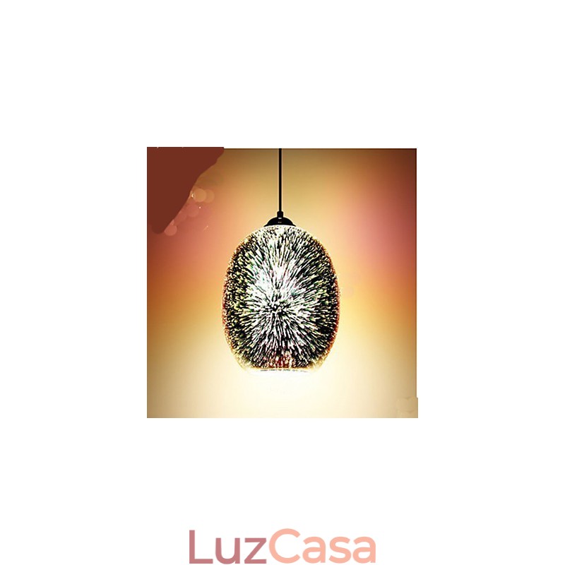 Mesa simples 3D Vidro Criativo Pendente