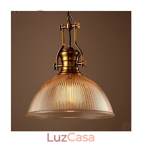 Lustre americano retrô europeu de cabeça única em vidro transparente Lustre americano retrô europeu de cabeça única em vidro transparente