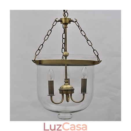 Lustre de vidro estilo sino de templo vintage americano Lustre de vidro estilo sino de templo vintage americano