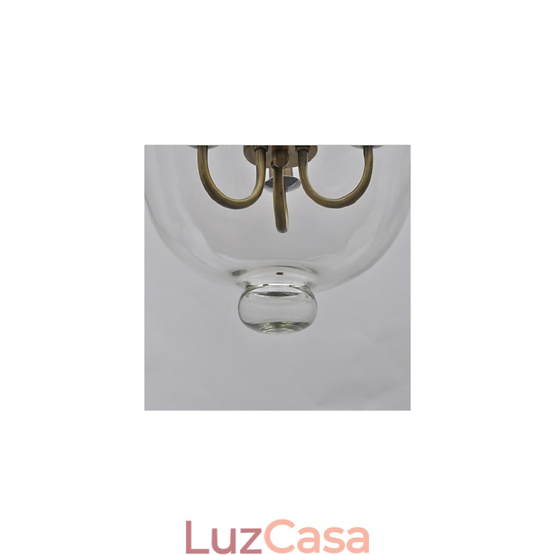 Lustre de vidro estilo sino de templo vintage americano