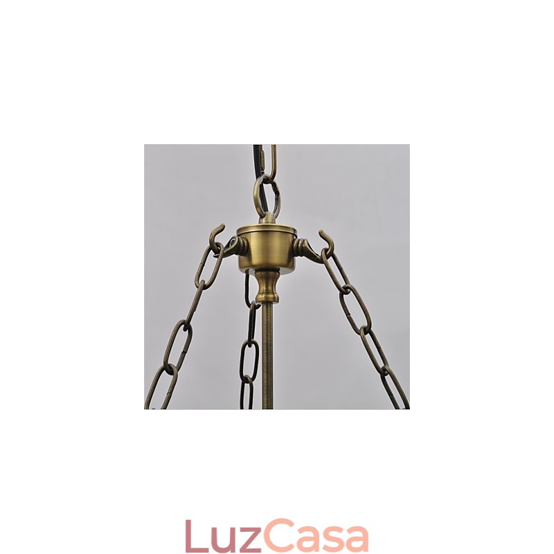 Lustre de vidro estilo sino de templo vintage americano