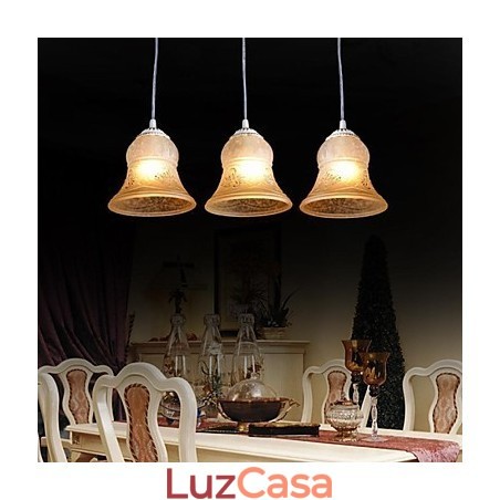 Pendente Branco Três Luzes Padrão Vidro Abajur Mão Dourado Europeu Retro Clássico Pendente Branco Três Luzes Padrão Vidro Abajur Mão Dourado Europeu Retro Clássico