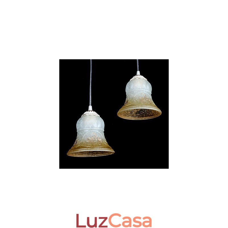 Pendente Branco Três Luzes Padrão Vidro Abajur Mão Dourado Europeu Retro Clássico