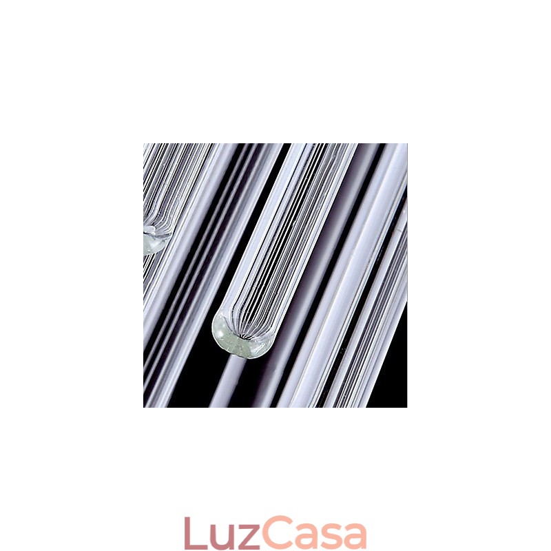 Pendente moderno de 3 luzes com haste de vidro