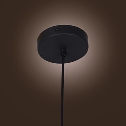 Luminária pendente de vidro transparente com design de bolha marrom