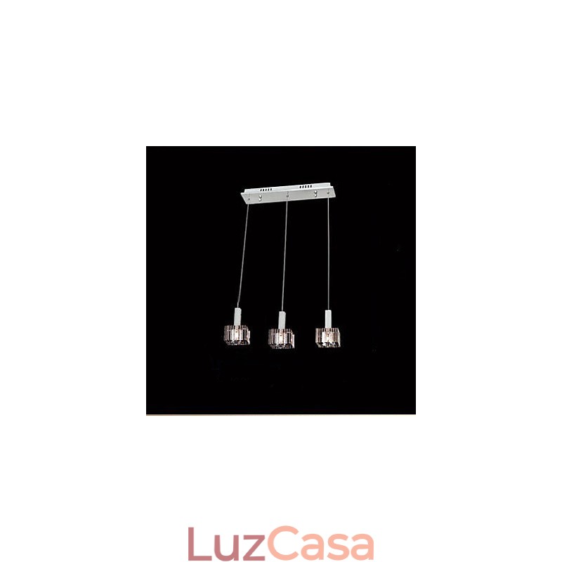 Luminária pendente de cristal três