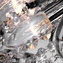 Lustre Moderno Cristal 3 Luzes