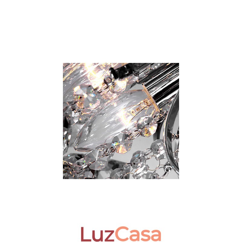 Lustre Moderno Cristal 3 Luzes