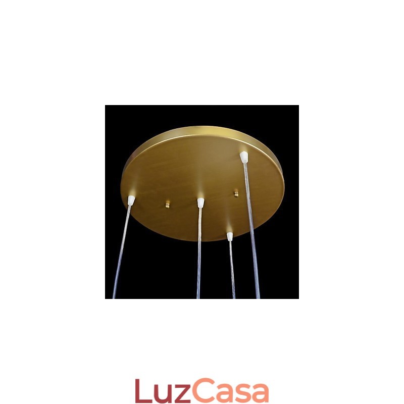 Pingente de bronze com quatro luzes, padrão de vidro, abajur europeu, retrô, clássico