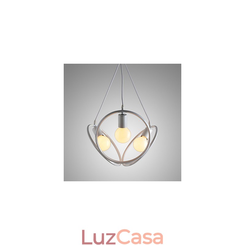 3 Luzes Lustre Pendente Tradicional Clássico Retro Metal