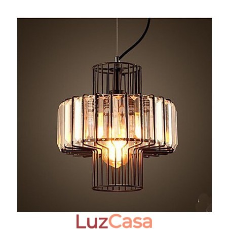 Luminária pendente pequena de cristal country americana Luminária pendente pequena de cristal country americana