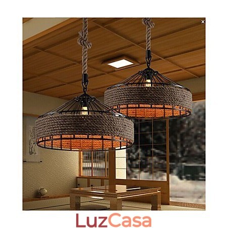 2 Light Country Designers Outros Lustre de Metal Pendente Luz