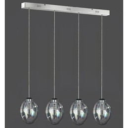 Luminária pendente moderna contemporânea tradicional clássica de metal cromado