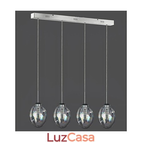 Luminária pendente moderna contemporânea tradicional clássica de metal cromado Luminária pendente moderna contemporânea tradicional clássica de metal cromado