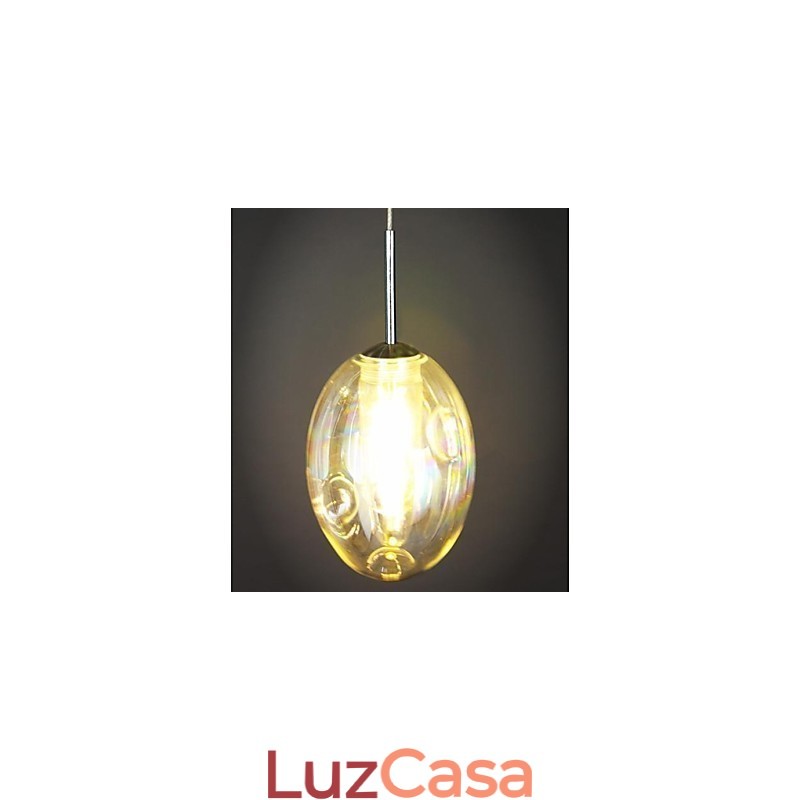 Luminária pendente moderna contemporânea tradicional clássica de metal cromado