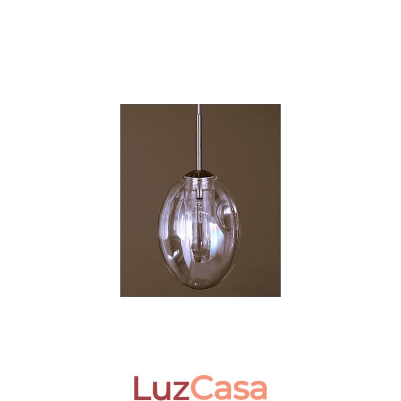 Luminária pendente moderna contemporânea tradicional clássica de metal cromado