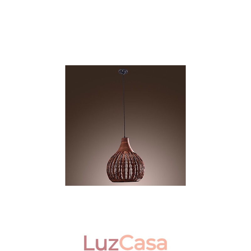 Luminária pendente estilo lanterna country mini com pintura