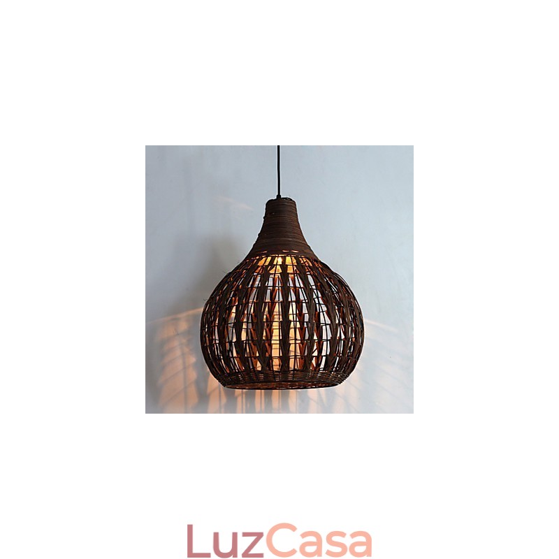 Luminária pendente estilo lanterna country mini com pintura