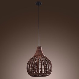 Luminária pendente estilo lanterna country mini com pintura