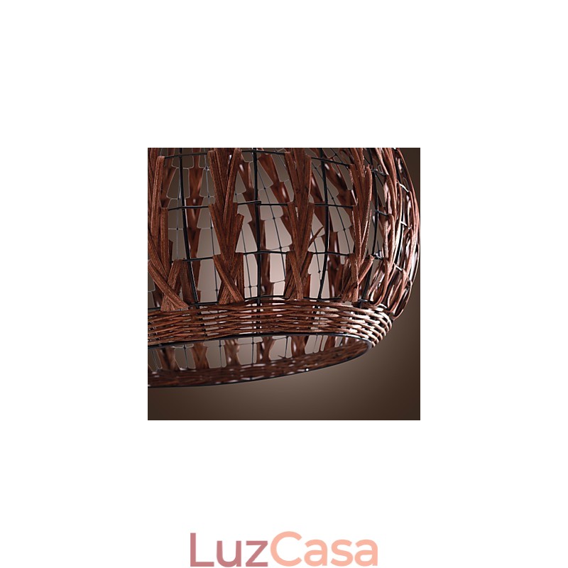 Luminária pendente estilo lanterna country mini com pintura