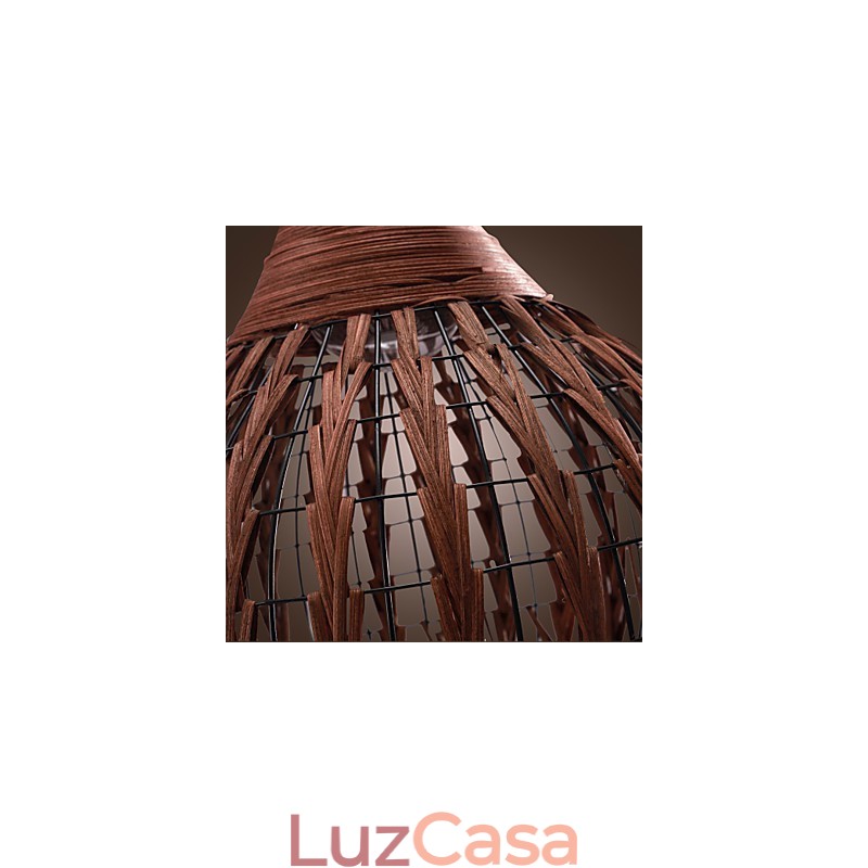 Luminária pendente estilo lanterna country mini com pintura