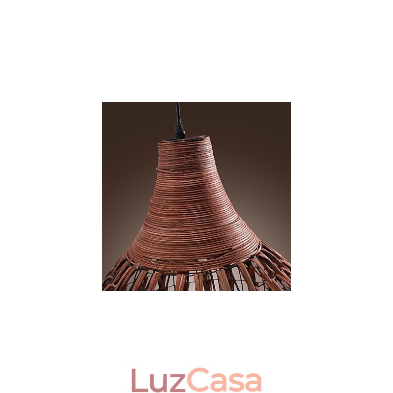 Luminária pendente estilo lanterna country mini com pintura