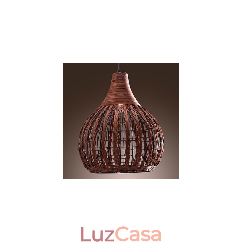 Luminária pendente estilo lanterna country mini com pintura