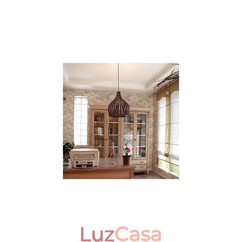 Luminária pendente estilo lanterna country mini com pintura