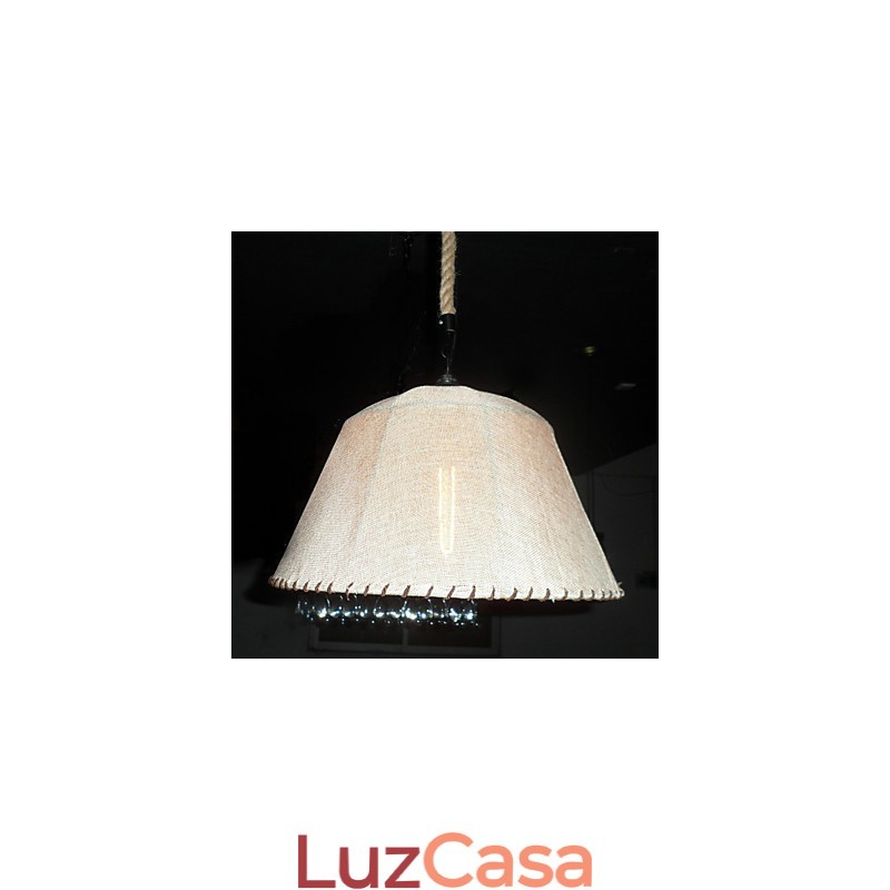 Pendente de luz retrô estilo norte-americano com abajur de tecido