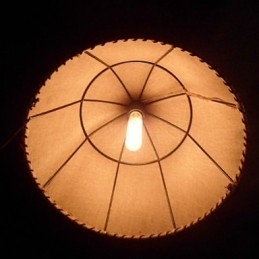 Pendente de luz retrô estilo norte-americano com abajur de tecido