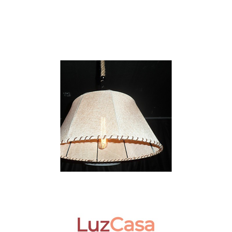 Pendente de luz retrô estilo norte-americano com abajur de tecido