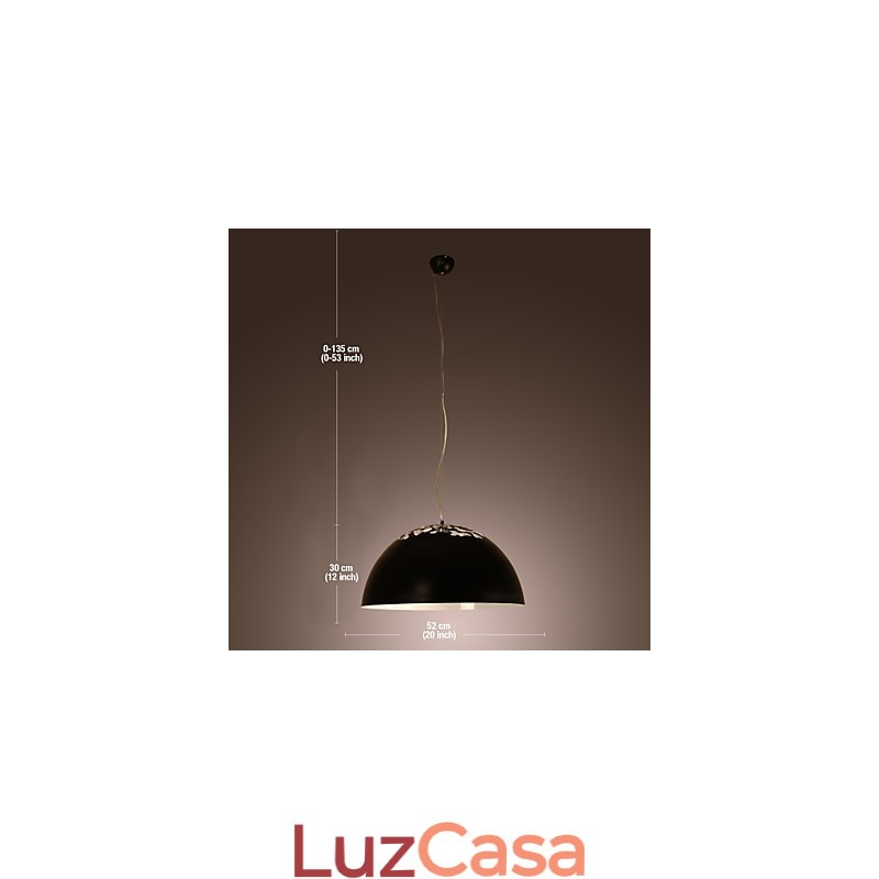 Luminária pendente moderna contemporânea com pintura em tigela