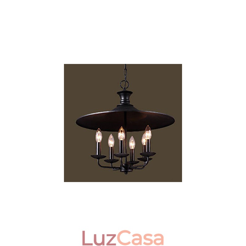 Lustre de vela de arte nórdica rural americana