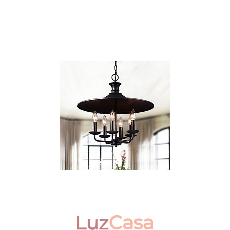 Lustre de vela de arte nórdica rural americana