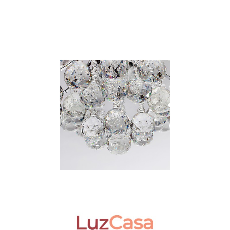 Lustre Moderno Cristal 3 Luzes