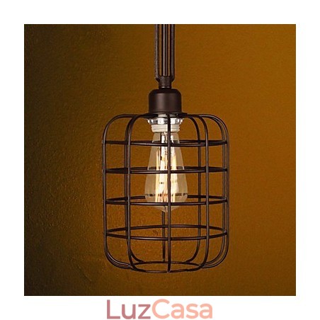 Luminária pendente de metal com pintura estilo retrô mini Luminária pendente de metal com pintura estilo retrô mini