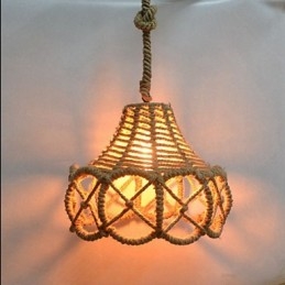 Lustre de ferro vintage americano estilo country cânhamo industrial